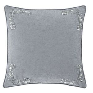 J. Queen NY European Pillow Sham Blue 26x26 Embroidered Euro Paisley